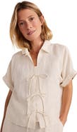 Haven Well Within Linen Tie-Front Top