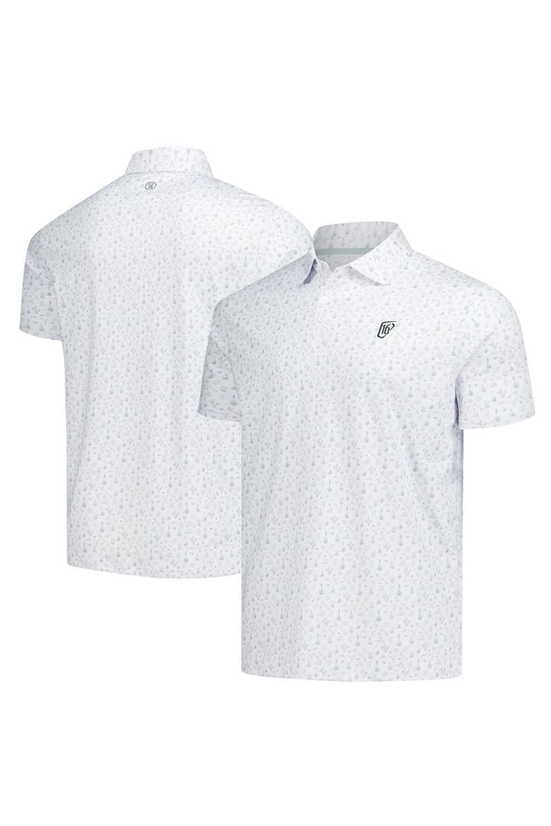 Men's Barstool Golf  White WM Phoenix Open Printed Polo, Main, color, White
