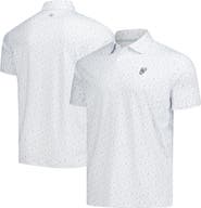 BARSTOOL GOLF Men's Barstool Golf  White WM Phoenix Open Printed Polo