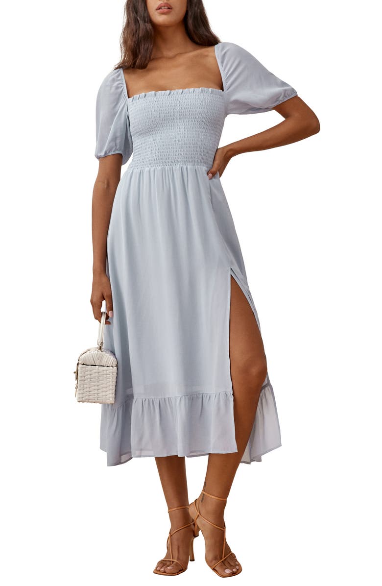 Reformation Meadow Floral Print Midi Dress, Main, color, 