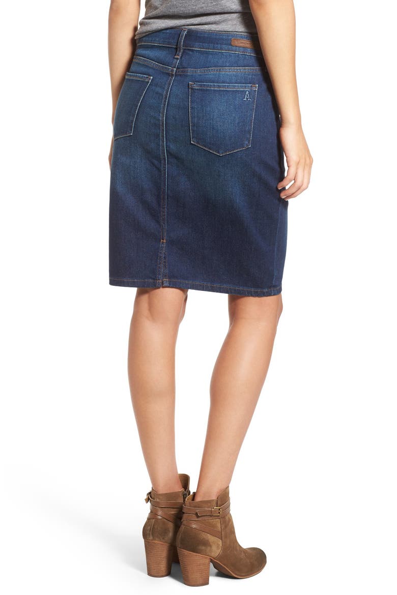 'Penny' Denim Pencil Skirt, Alternate, color, DEL RAY