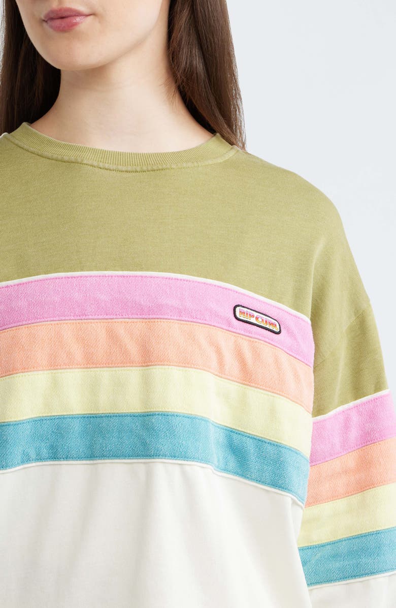 Rip Curl Surf Revival Relaxed Sweatshirt, Alternate, color, Green Olive