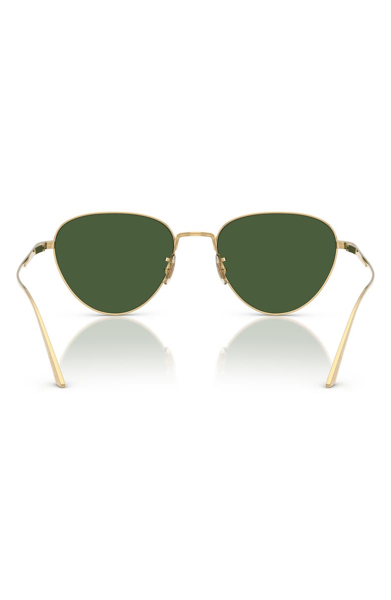 Oliver Peoples 52mm Cat Eye Sunglasses, Alternate, color, Gold / Vibrant Green
