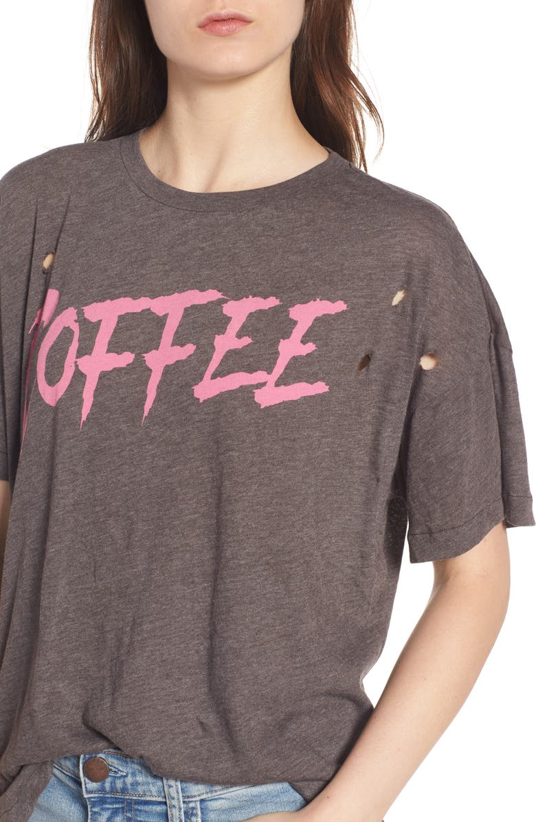 Wildfox Coffee Destroyed Tee, Alternate, color,