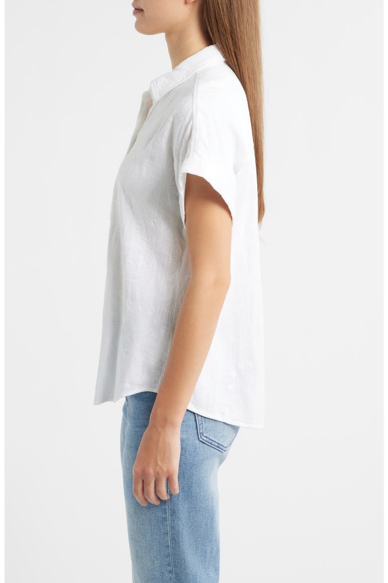Short Sleeve Button-Up Shirt, Alternate, color, WHITE