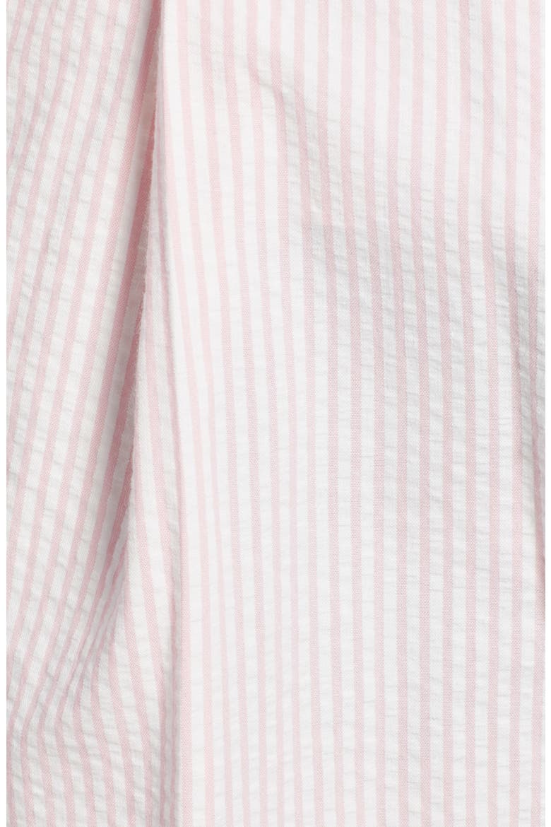 Pleated Seersucker Cotton Dress Pants, Alternate, color, PINK