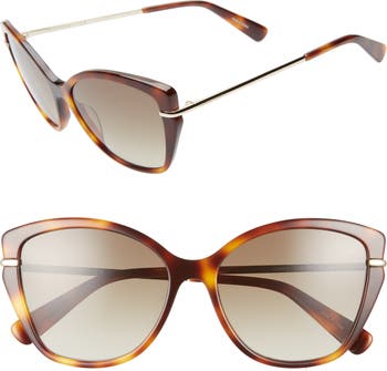 Heritage 57mm Butterfly Sunglasses