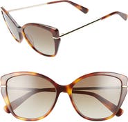 Longchamp Heritage 57mm Butterfly Sunglasses