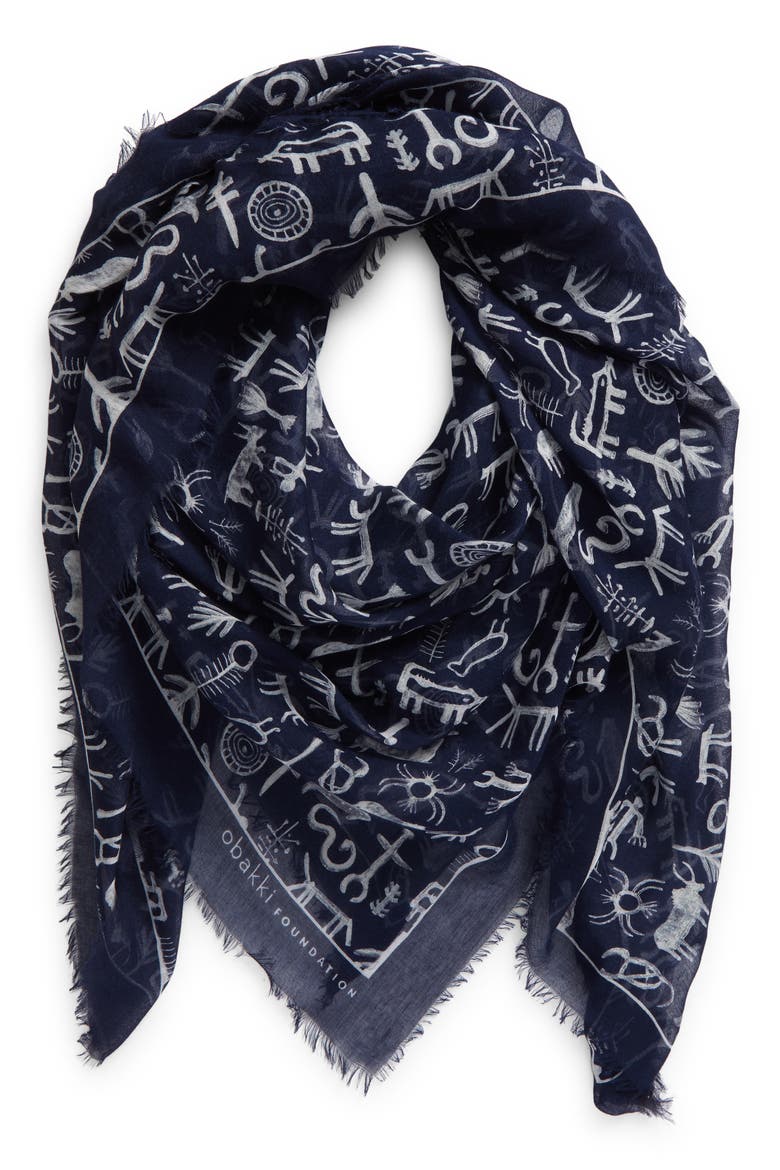 x Obaki Foundation Bidi Bidi Scarf, Alternate, color, NAVY