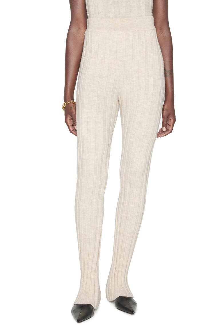 Val Ribbed Wool Leggings, Main, color, CREAM