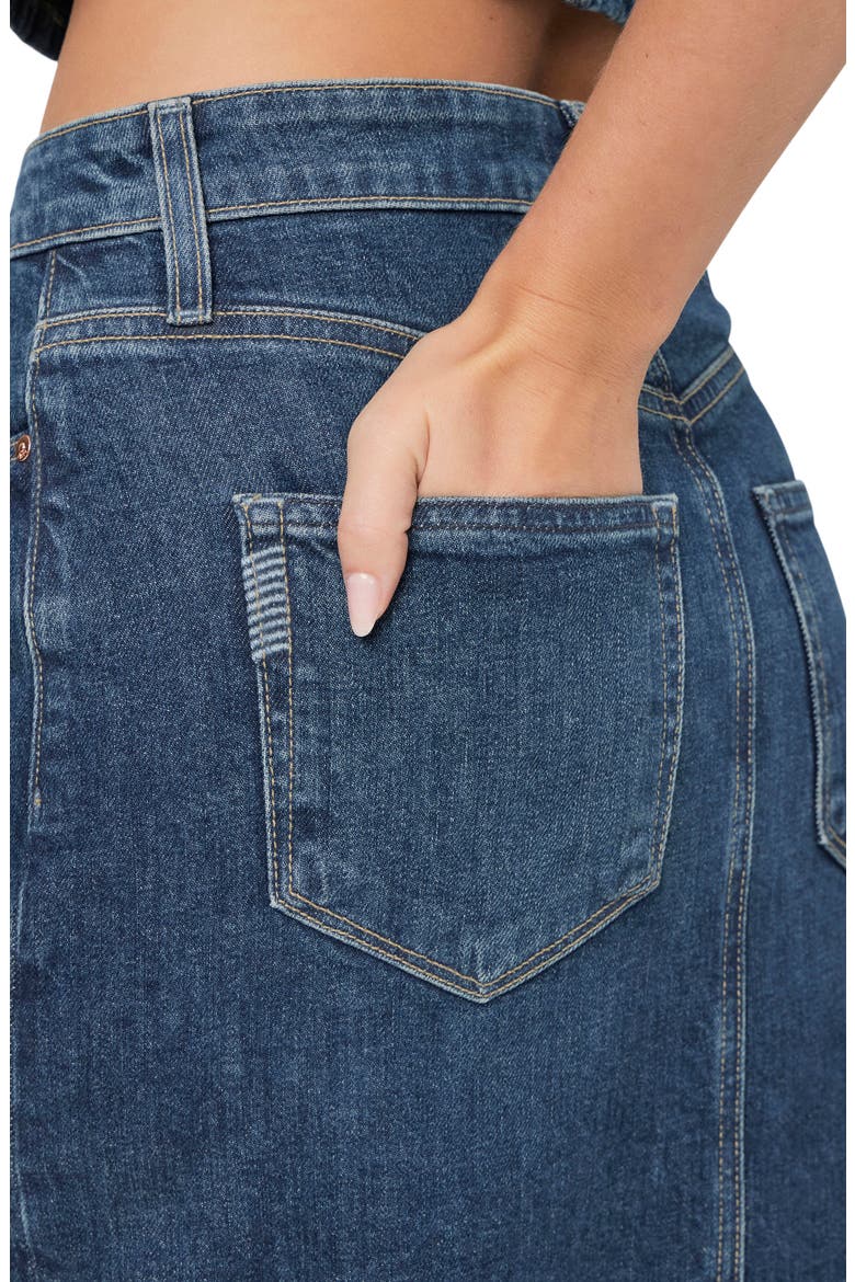 Angela Raw Hem Denim Maxi Skirt, Alternate, color, SKETCHBOOK