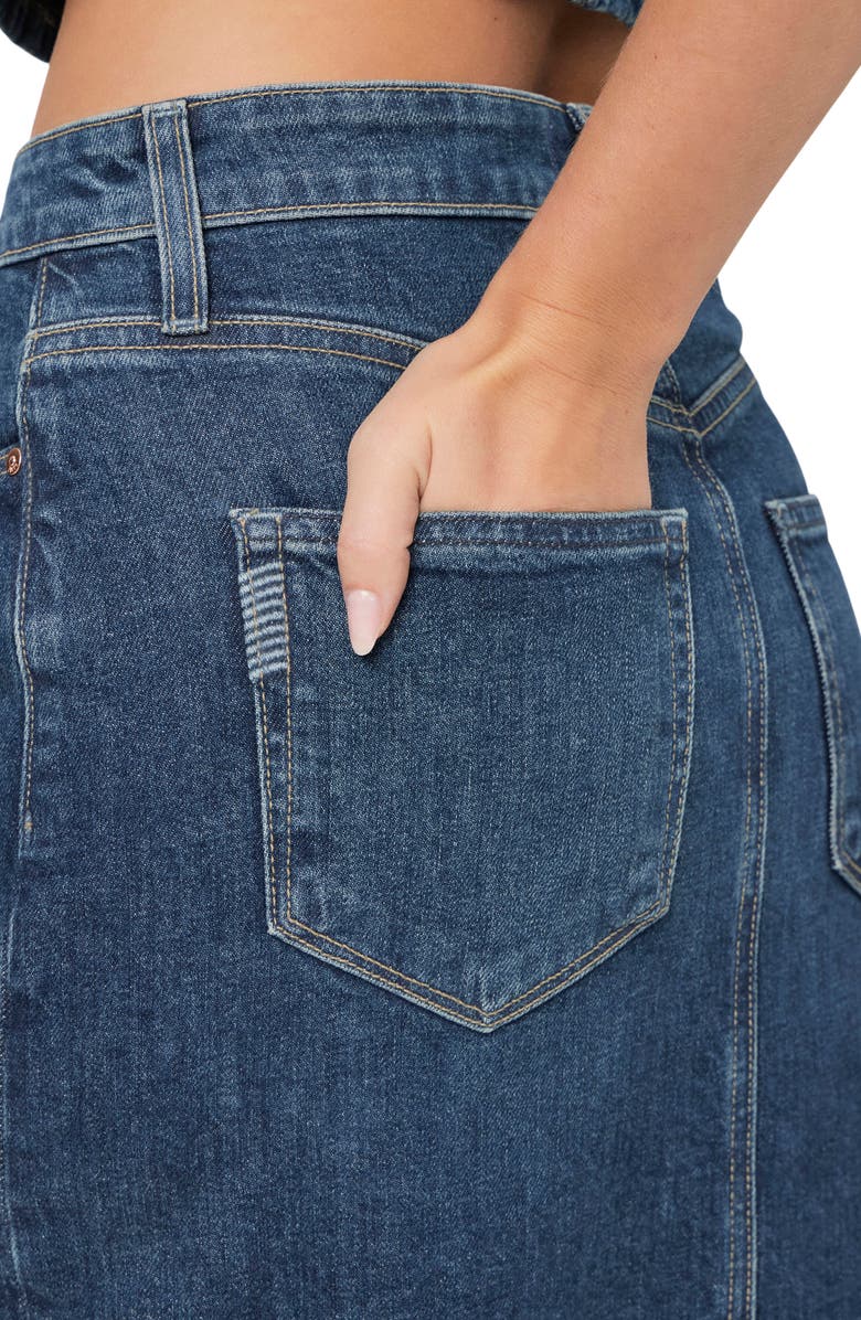 PAIGE Angela Raw Hem Denim Maxi Skirt, Alternate, color, Sketchbook