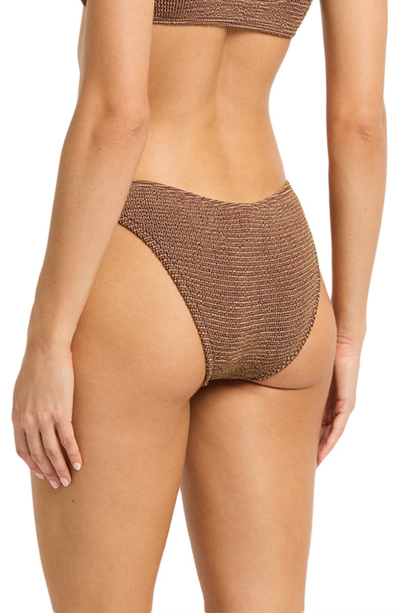 bond-eye Sign Bikini Bottoms, Alternate, color, Cocoa Butter Lurex