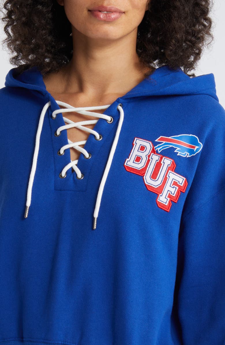 WEAR by Erin Andrews Women's WEAR by Erin Andrews Royal Buffalo Bills Lace-Up Pullover Hoodie, Alternate, color, Royal
