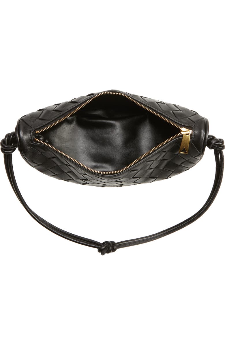 Bottega Veneta Half Moon Intrecciato Leather Pouch, Alternate, color,