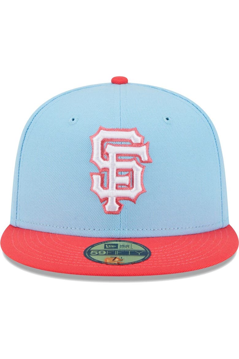 Men's New Era Light Blue/Red San Francisco Giants Spring Color Two-Tone 59FIFTY Fitted Hat, Alternate, color, Light Blue
