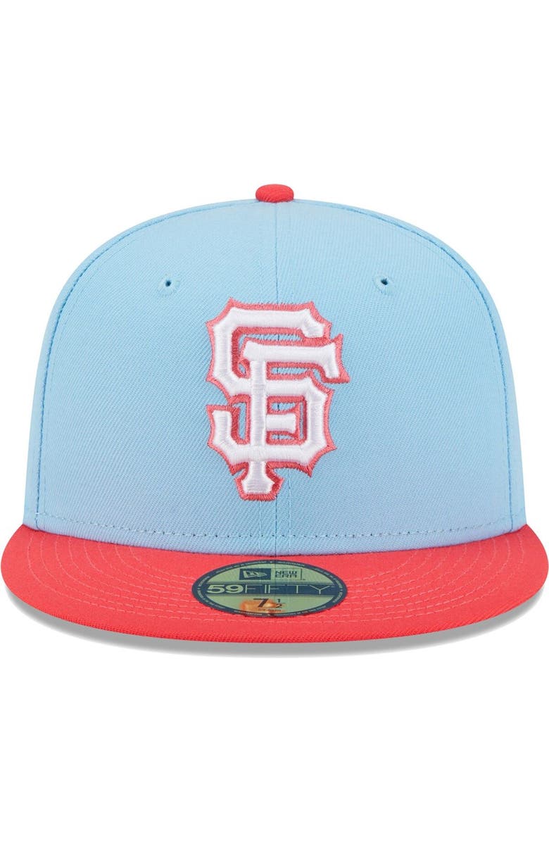 New Era Men's New Era Light Blue/Red San Francisco Giants Spring Color Two-Tone 59FIFTY Fitted Hat, Alternate, color, 