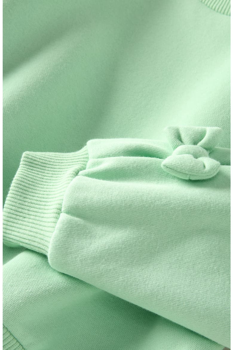 Kids' Bow Cotton Blend Sweatshirt, Alternate, color, GREEN PASTEL