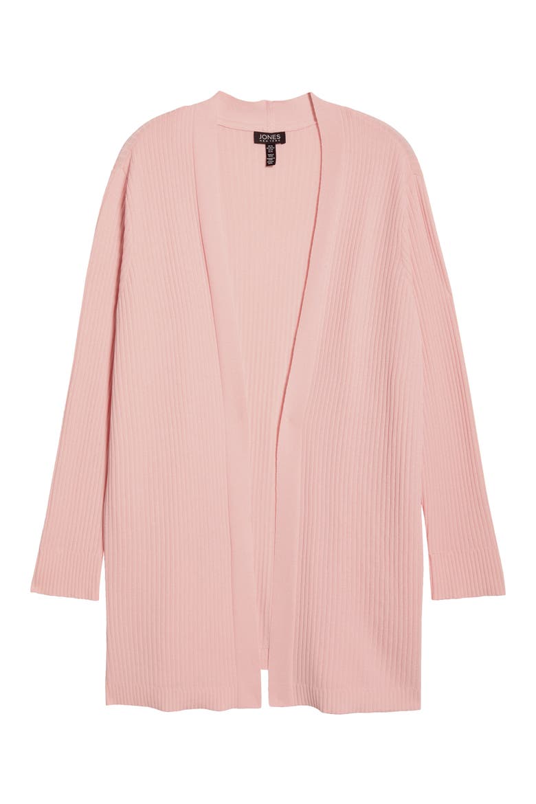 Sutton Open Front Rib Knit Cardigan, Alternate, color, PETAL PINK