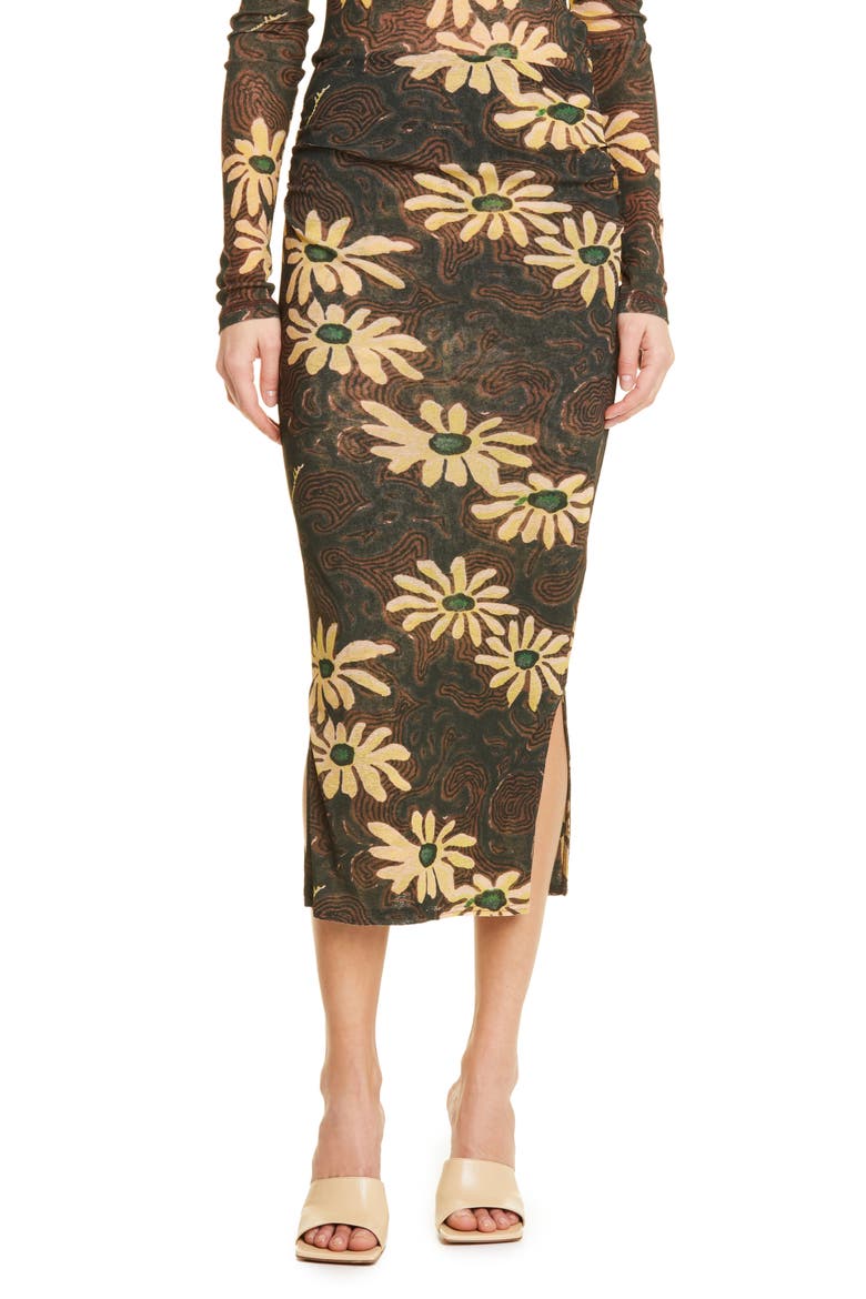 Sibi Maxi Skirt, Main, color, ARTE POVERA FLORAL BLACK