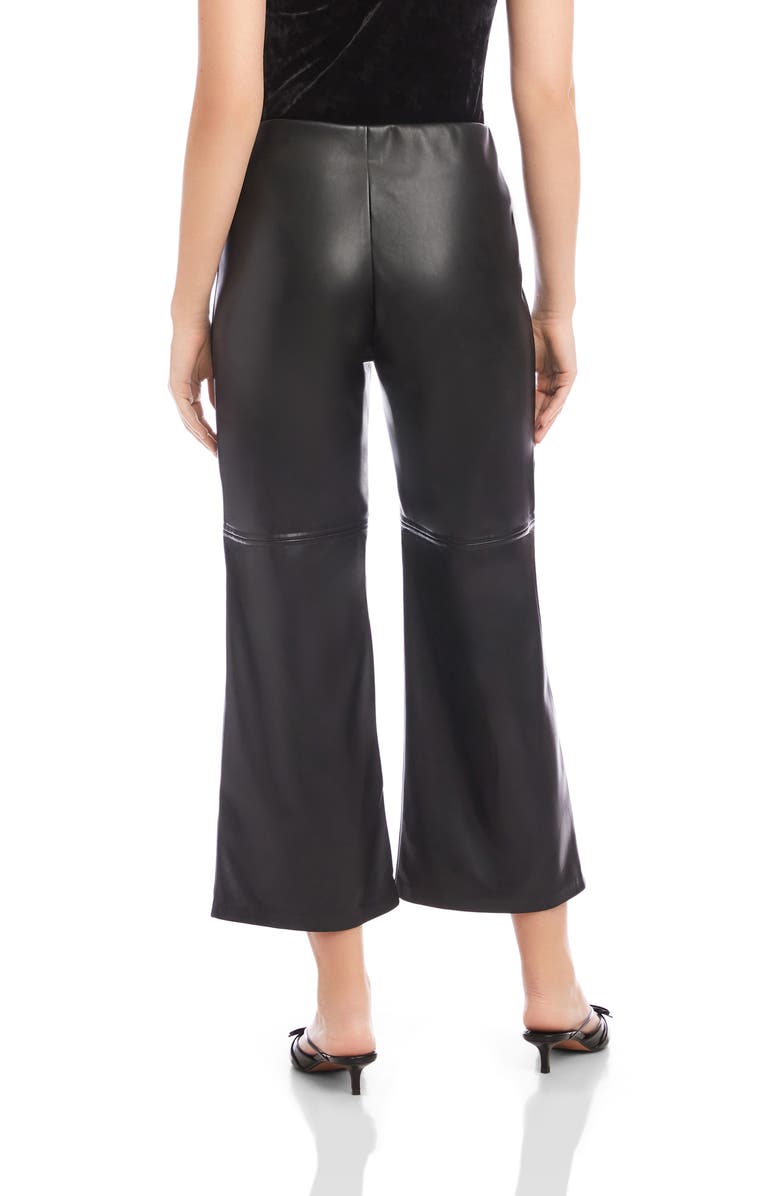 FIFTEEN TWENTY Crop Faux Leather Pants, Alternate, color, Black