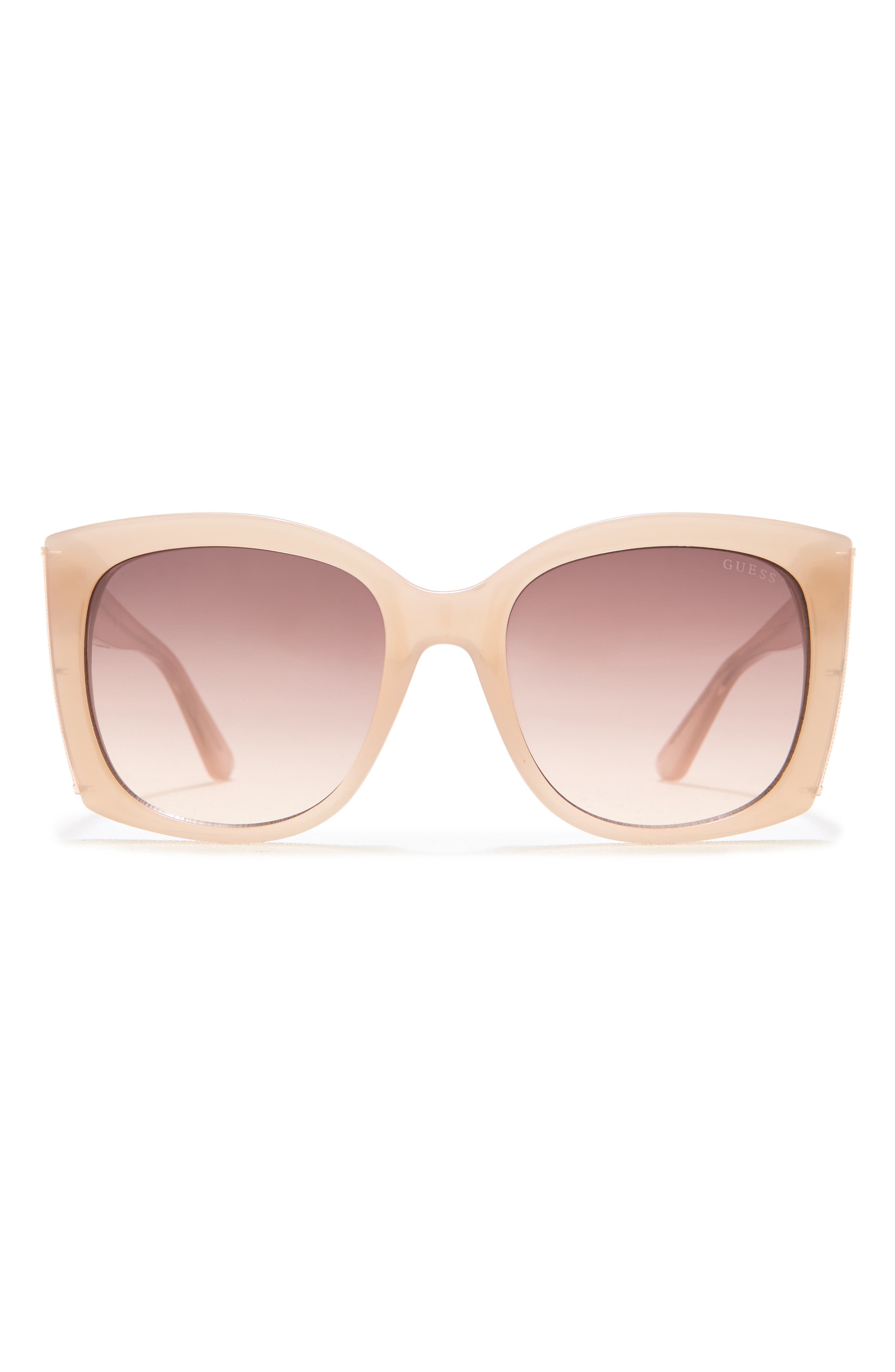 GUESS 55mm Butterfly Sunglasses