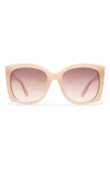 GUESS 55mm Butterfly Sunglasses
