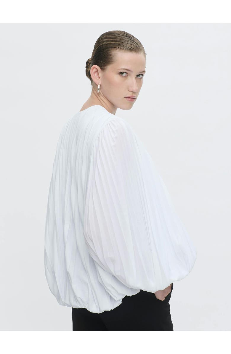 Callas Milano GIULIA Pleated poet shirt, Alternate, color, White