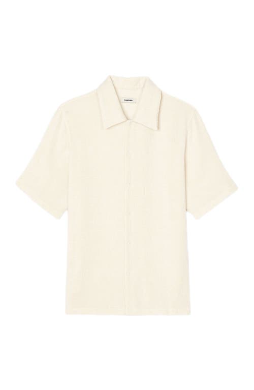 Sandro Crinkled Shirt In Optic White