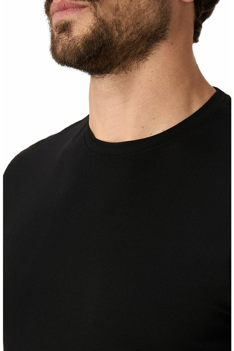 Luxe Stretch Jersey Slim Crew Neck Tee, Alternate, color, Black