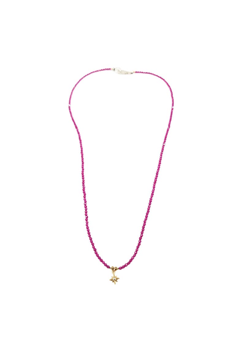 Ruby Star Necklace, Alternate, color, pink