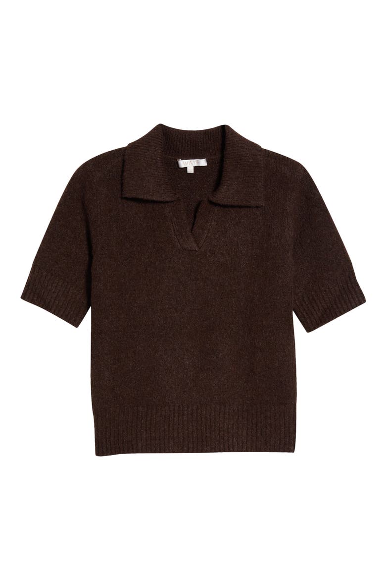Shiloh Polo Sweater, Alternate, color, CHOCOLATE