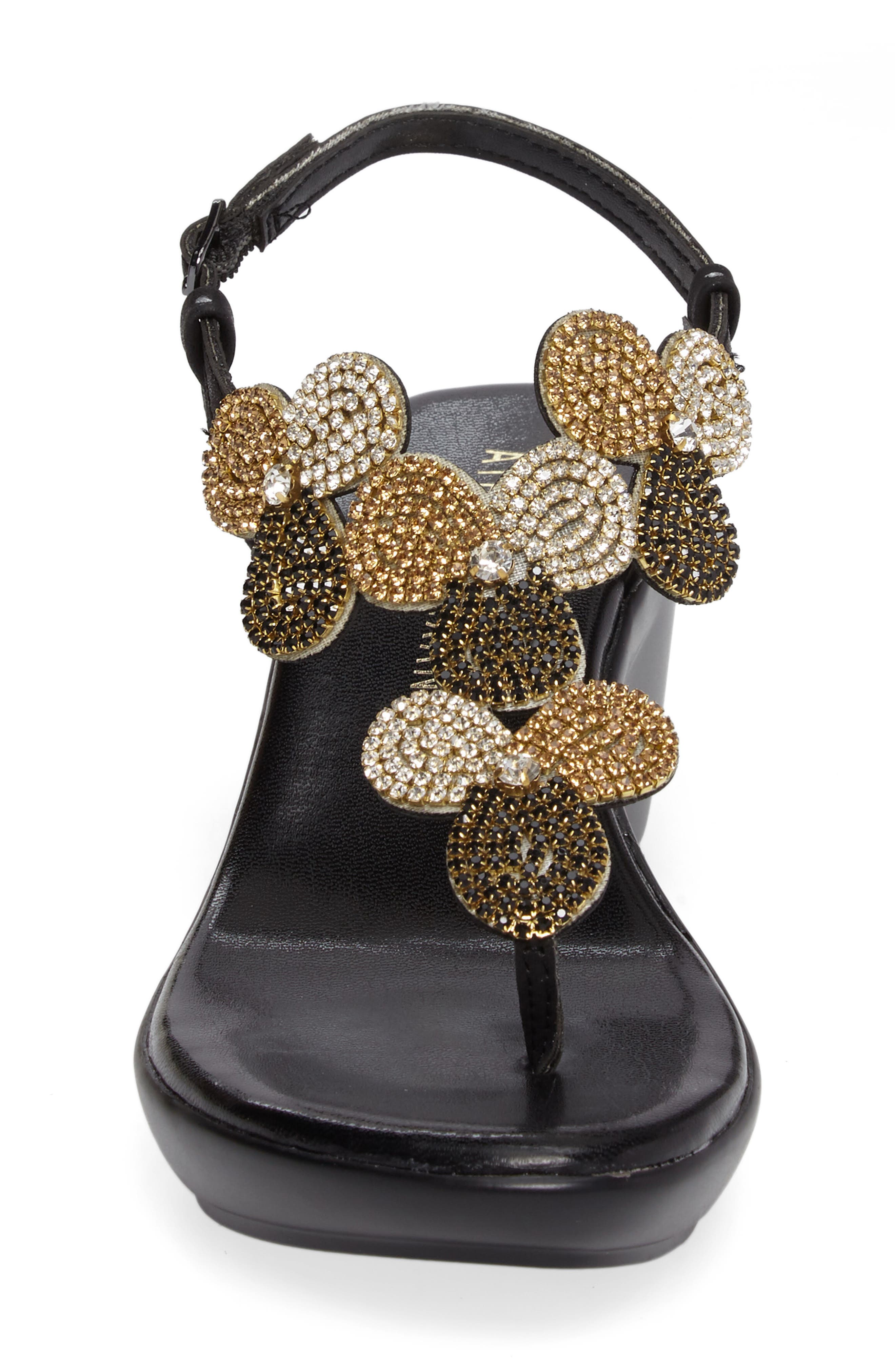 Athena Alexander Lux Demi Wedge Sandal, Alternate, color, 