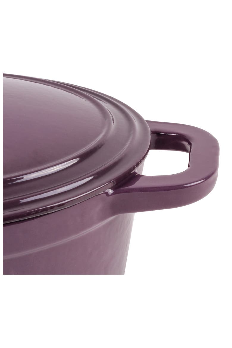Neo 5 Qt Cast Iron Covered Casserole Dish - Purple, Alternate, color, PURPLE