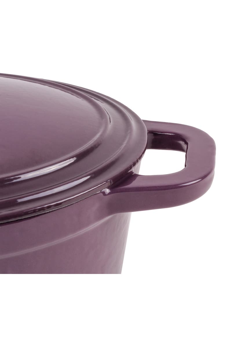 BergHOFF Neo 5 Qt Cast Iron Covered Casserole Dish - Purple, Alternate, color, 