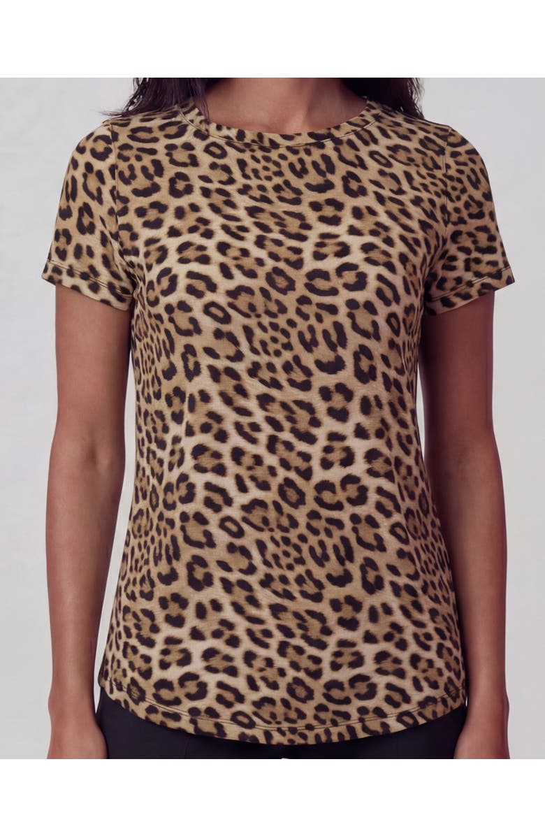 Lords of Harlech Leopard Womens Cap Sleeve Top, Alternate, color, Leopard Brown