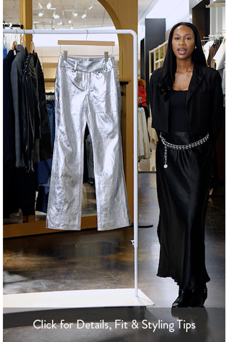 Metallic Faux Leather Pants video