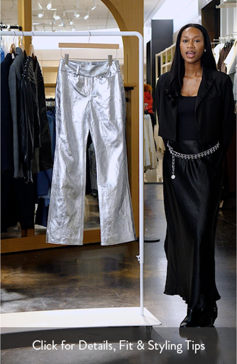 Metallic Faux Leather Pants, sales video thumbnail