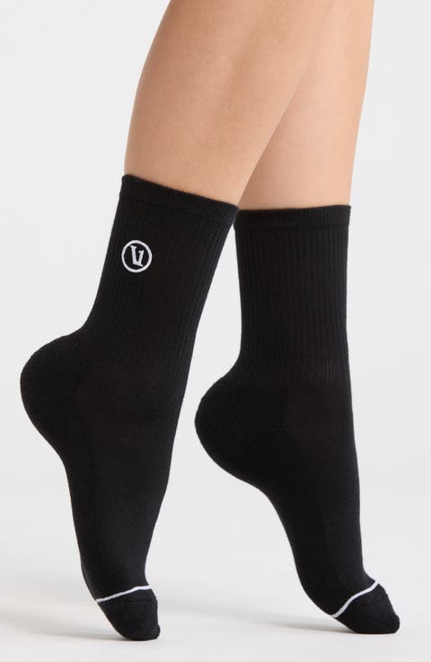 Logo Embroidered Quarter Socks