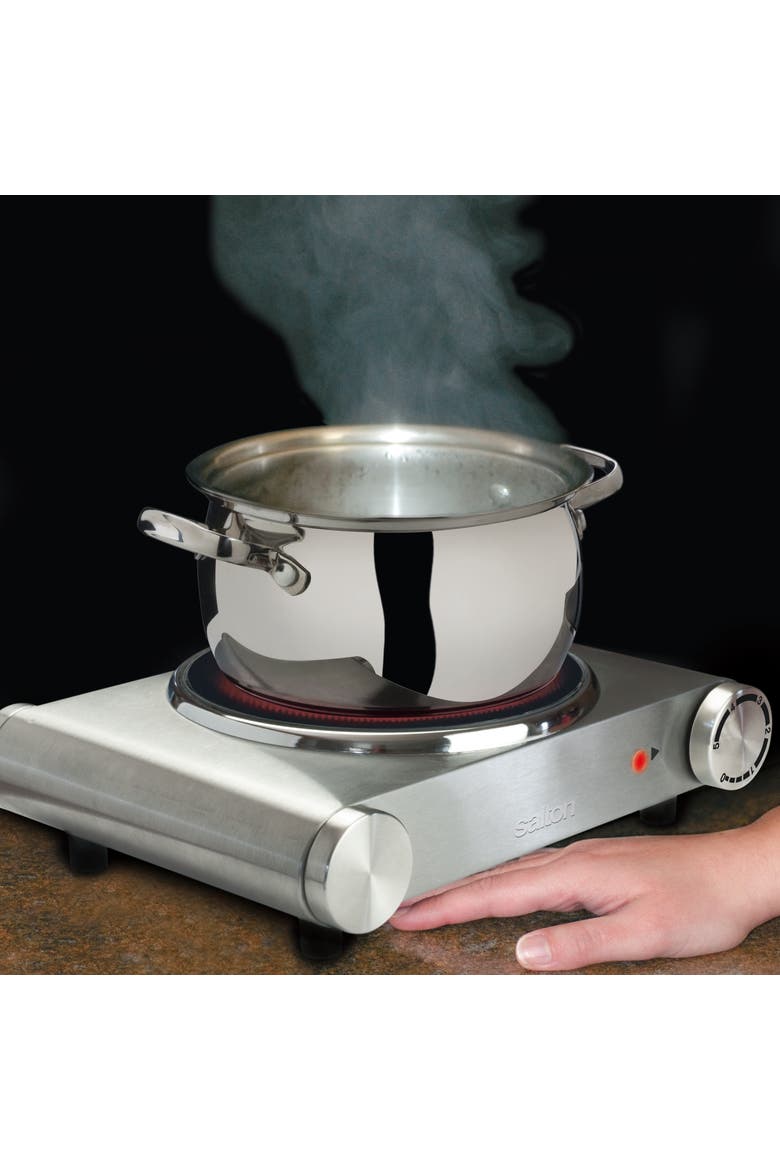 Portable Infrared Cooktop - Single, Alternate, color, Silver