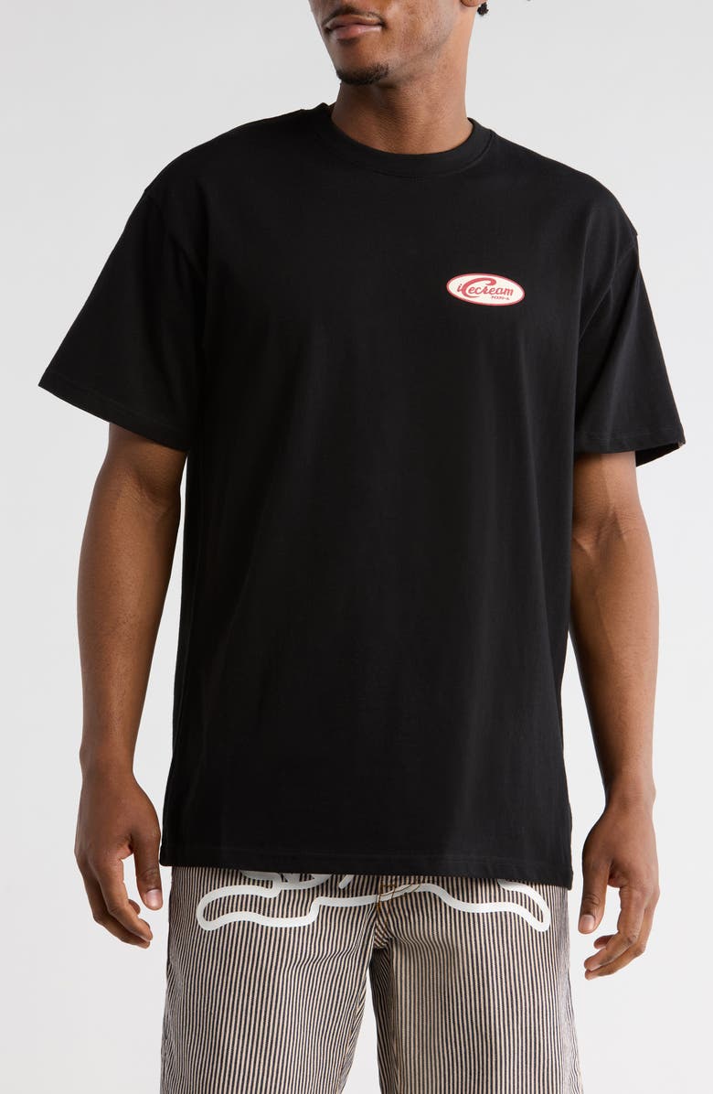 ICECREAM Mmm Food Graphic T-Shirt, Main, color, Black