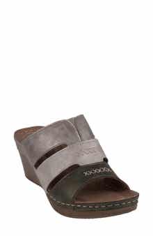 GOOD CHOICE NEW YORK Delores Platform Wedge Slide Sandal