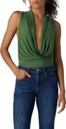 Free People We're Going Out Plunge Neck Bodysuit