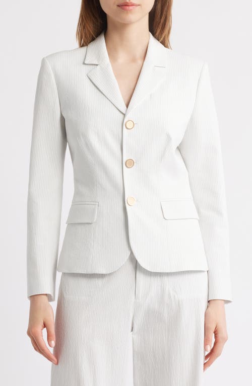 Shop Frame The Smart Blazer In Light Chambray Multi