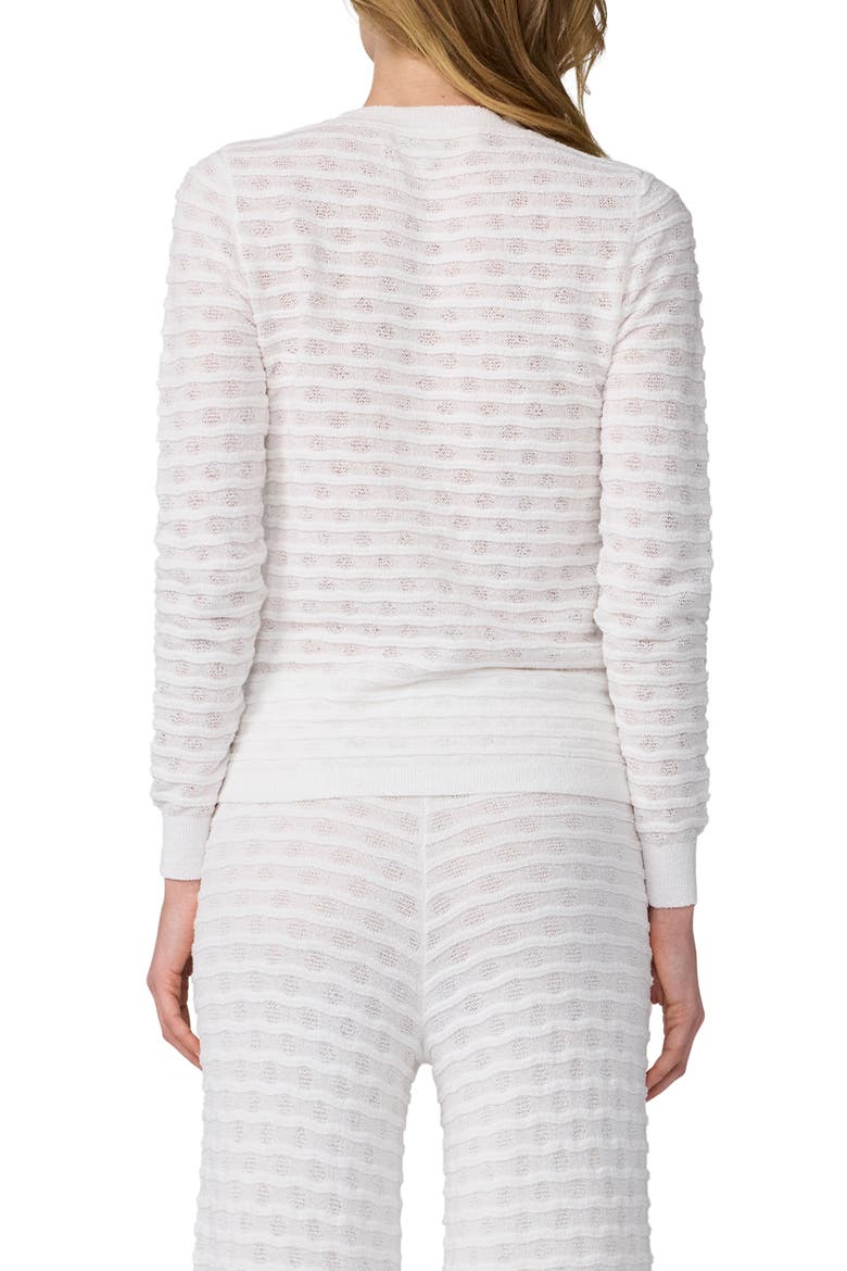 Annie Texture Stitch Sweater, Alternate, color, WHITE