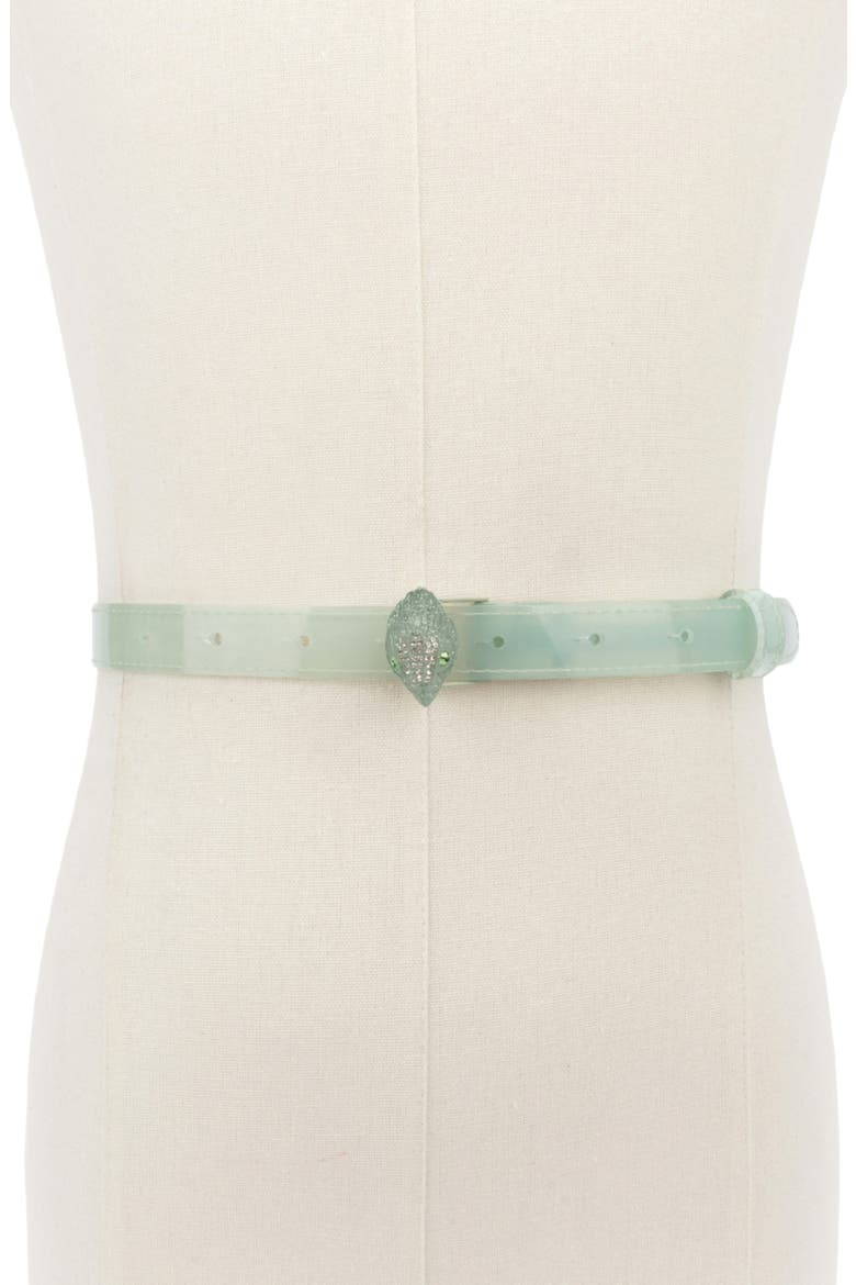 Crystal Eagle Buckle Belt, Alternate, color, SEAFOAM