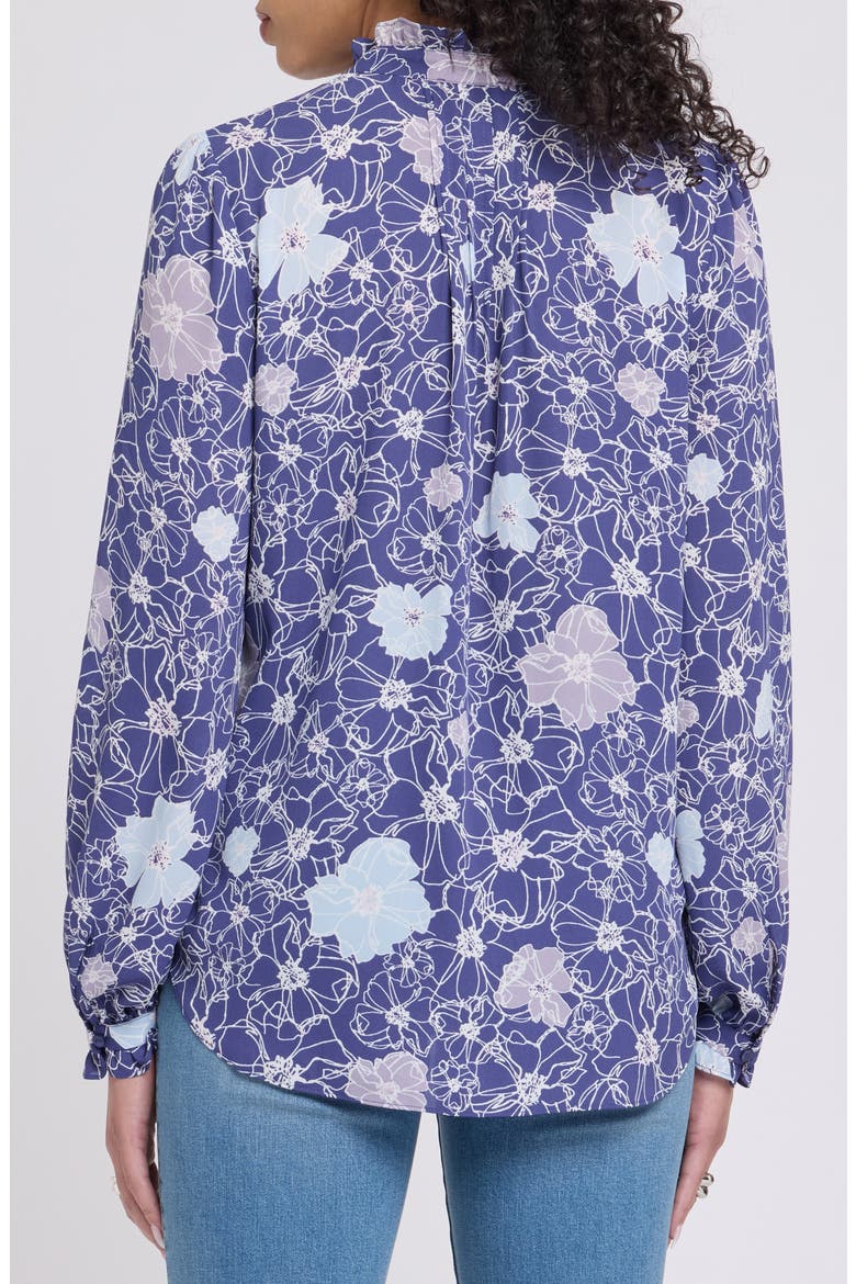 Pleated Yoke Long Sleeve Peasant Blouse, Alternate, color, POPPYS AT DUSK
