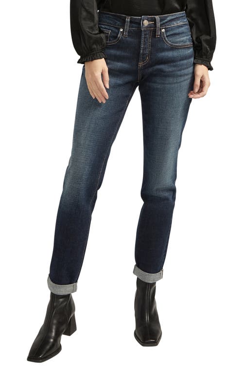 Silver Jeans Co. Boyfriend Cuff Slim Leg Jeans in Indigo 