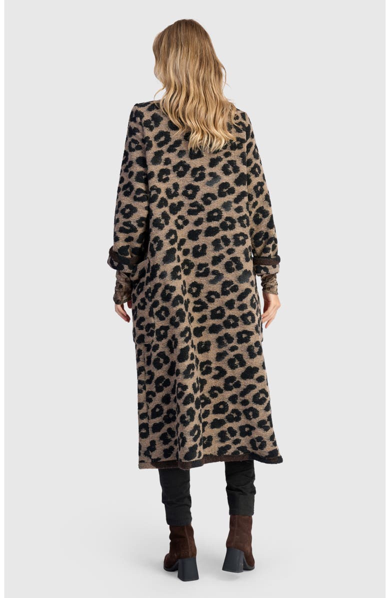 Alembika Sable Cozy Draped Coat, Alternate, color, Leopard