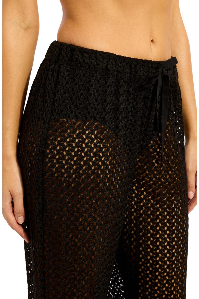 Side Split Cover-Up Pants, Alternate, color, BLACK